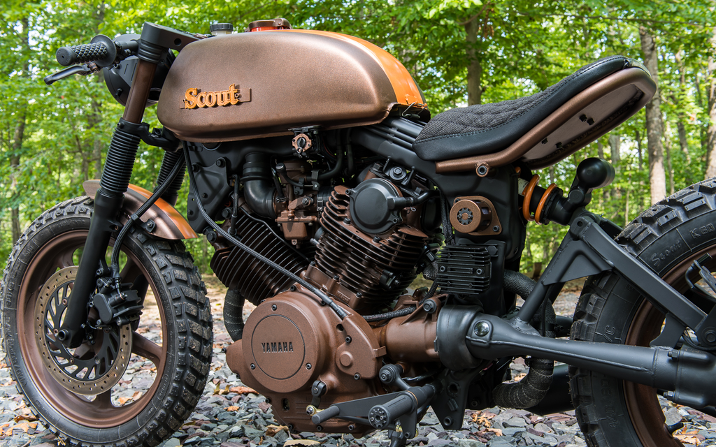 YAMAHA XV750 | INDUSTRIAL SCOUT V2 - Bead Blasted Bronze Image 11 from 11